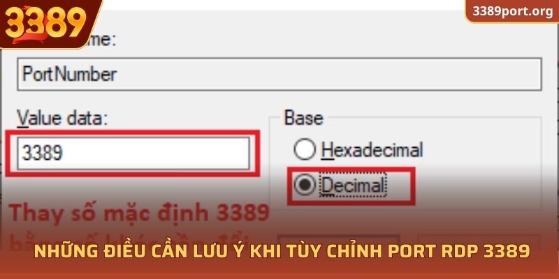 Những lưu ý cần nhớ khi tùy chỉnh Port RDP 3389