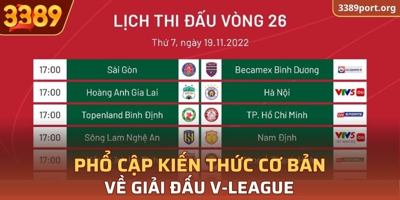 Thông tin cơ bản của mùa giải V-League